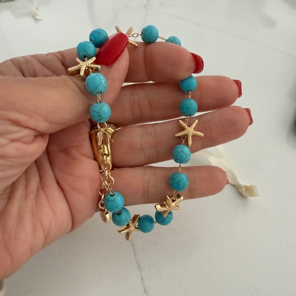 Ettila Beaded Turquoise & Star Bracelet New - Picture 3 of 3